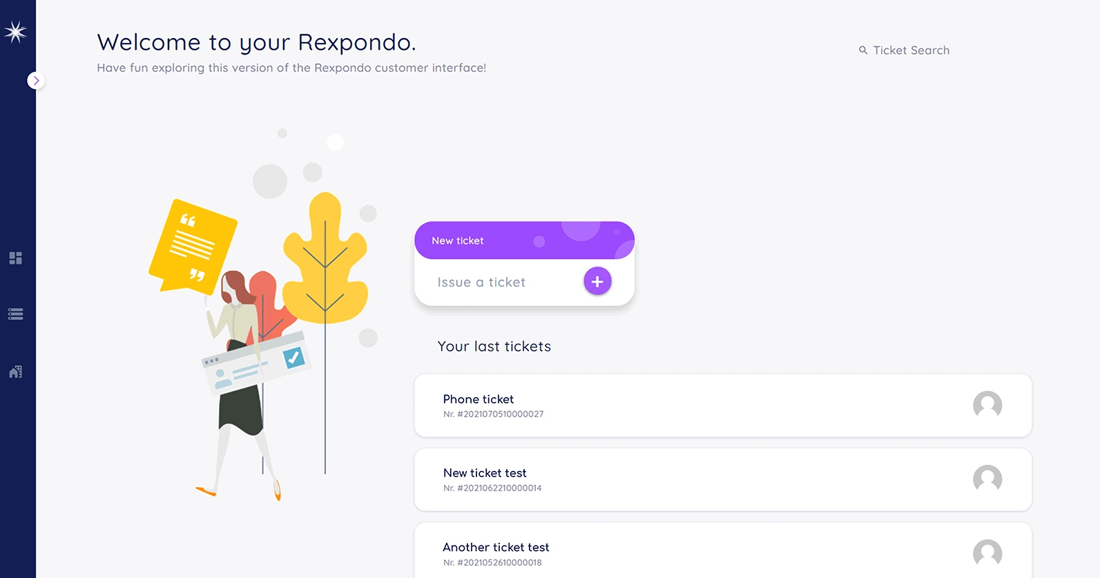 Rexpondo Helpdesk interface